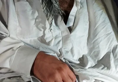 Dirtyjunkbro Dressed in Afghan Clothes, Cover Socks Piss in and Piss Drink