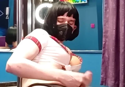 Holding My Cock While I Sit on the Toy. so Close to Breaking