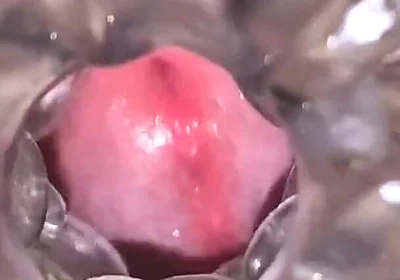 Close-up Cock in Tool for Masturbate Orgasm on Flash