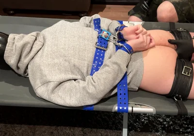 Twink Strapped Face Down Ass Play and Sounding