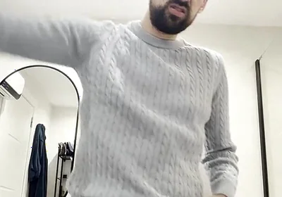Hot Mature Stepdaddy Jerking off and Showing Ass