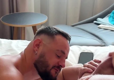 Handsome Bear Rides That Massive Dick Hard, Hole Stretched Wide & Dripping