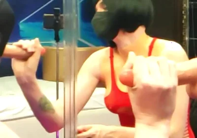 Jerking off to the Sight of Myself in the Mirror. Red Bodysuit, Hard Cock, Zero Shame