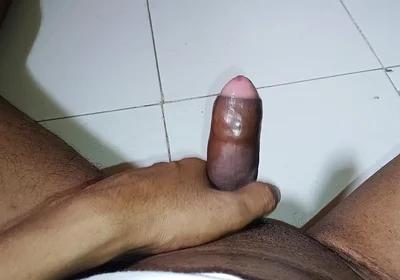 Big Pink Head Dick Slowly Close up