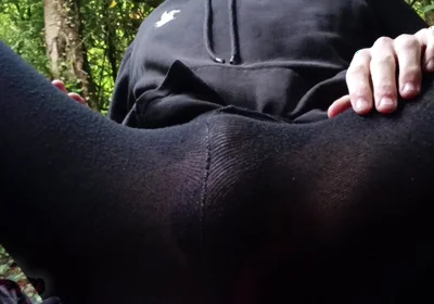 Hairy Wbc Sissy Outside - Edging Ends in a Huge Load