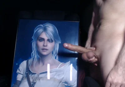 Cum Tribute for Ciri (game Character From Witcher 3)