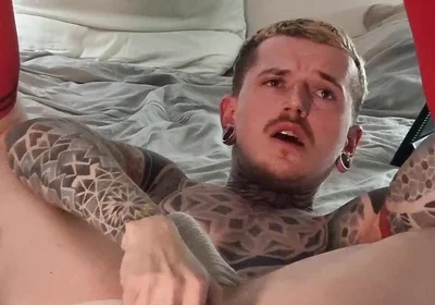 Selffuck with a Huge Dildo