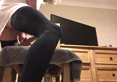Prostate Play - Crossdresser Frotting with Vibrator - Cum as Lube - Fleshlight