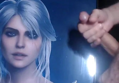 Cum Tribute for Ciri (game Character From Witcher 3)