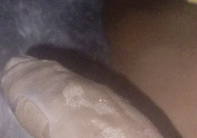Cum Flowing off This Huge Black Allover the Follow