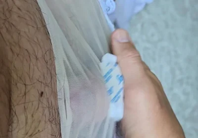 Takepad in Vintage Stockings with Sheer Panties Cum