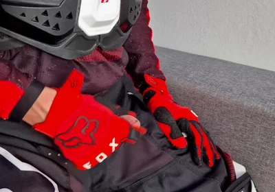 A Very Excited Biker Marked His New Fox Boots