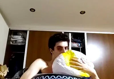 Watch Me Blowing up Inflatables and Playing with Them Until I Cum on Stream