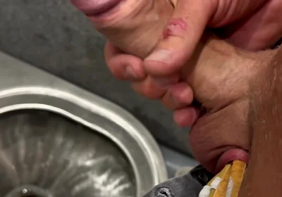 Jerking and Pissing on a Motorway Rest Area