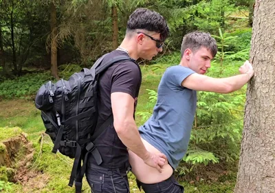 I Throat-fucked My Gay Slut and Railed Him Bareback in the Woods Till My Cock Shot a Cum Load.