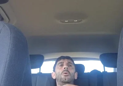 Mature Men Masturbating Naked in the Car