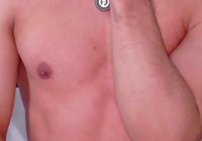 Rubbing My Nipples with Saliva