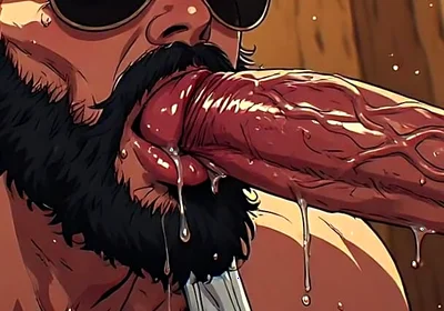 Bearded Hunks Sucking Cock Art