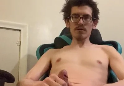 German Boy Denzel James Plays in His Chair Edging Dry Cum