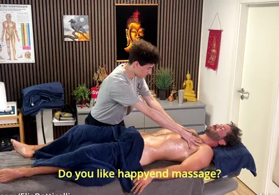 Straight Man Get Happyend Massage
