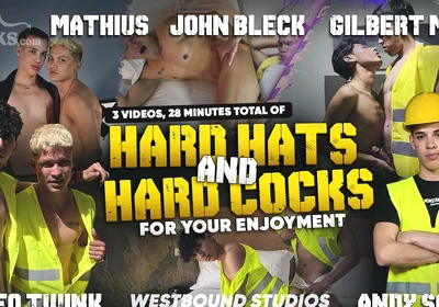 Hard Hats & Hard Cocks - 3 Hot Twink Builder & Plumber Scenes - John Bleck, Mateo Twink, Andy Scott, Gilbert Moon & Mathius