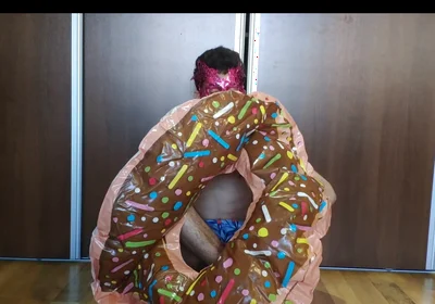 Blowing up My Inflatable Donut Fast!