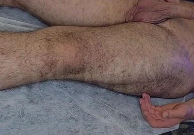 Oiled up and Open - Professional Masseur Gives Client the Full Service