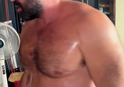 Karate Fighter Gets His Muscles Worshipped and Jerks off