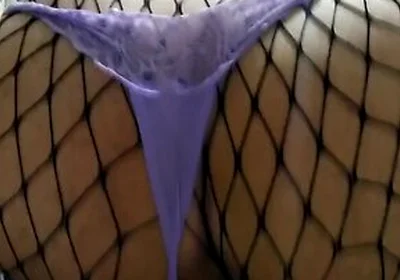 Femboy Trap Riding Dildo In Sissy Fishnet And Thigh High Socks