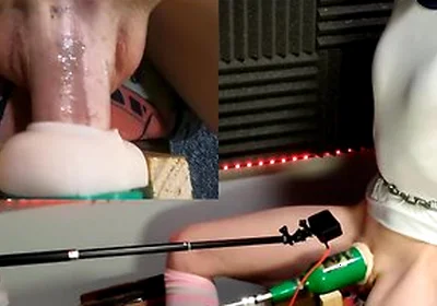 Femboy Struggles As They Get Pounded By Milking Machine!