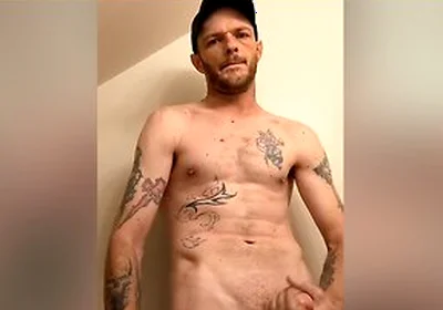 Sexy Guy Stroking Bwc In The Mirror