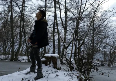 Winter Jerk off in Snowy Land Two Times
