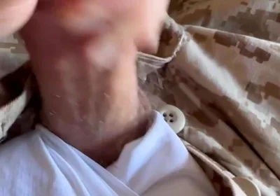 Jerking off Wearing the Sarge's Tighty Whities and One of the Usmc Uniforms From a Past Hookup!