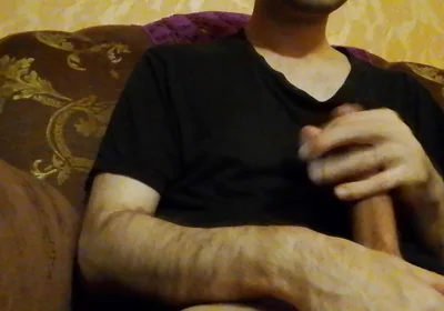 Horny Guy Jerking and Cumming. so Much Thick Cum