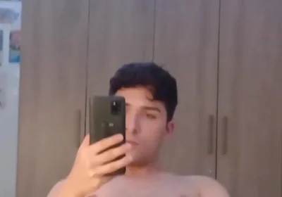 Jerking off and Cum Mirror