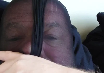 Carmen Nylonjunge Makes Grims in Nylon Mask