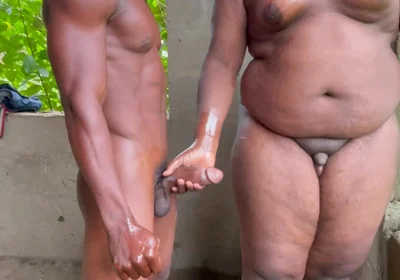 Chubby with a Fatty Ass Was Fucked Bareback by a Thuggish African Top Inside an Uncompleted Building