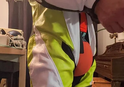 In Leather Motogp Suit After Gym