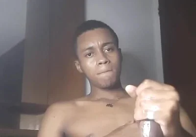 Webcam Stream BBC Sitting and Stroking Thick Black Cock with Lots of Saliva and Lube Black20one