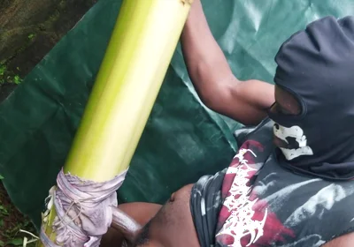 Masturbator Have Back Again with a Plantain Cum Hot