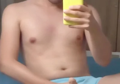 Hot Blonde Twink Gay Big Dick Jerking off