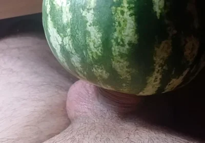 The Watermelon Is so Sweet and Juicy My Penis Liked It!