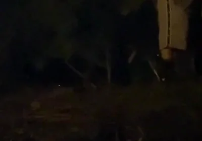 Amateur Straight Boy Caught Pissing in a Park, at Night