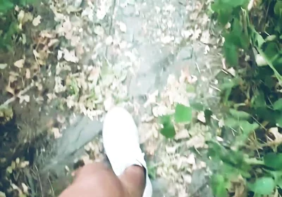 POV Naked Walk in the Woods