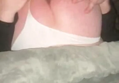 Anal play in thong