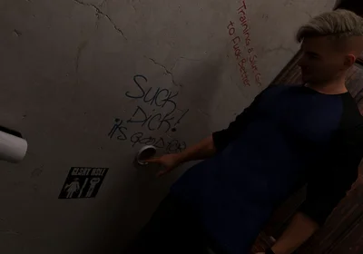Hunk Empire 1 - Interesting Glory Hole in the Male Bathroom