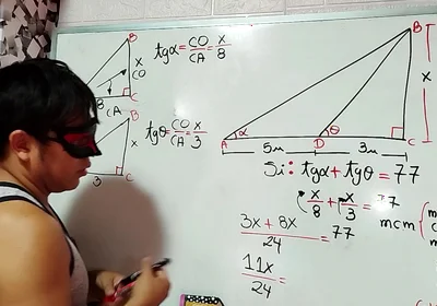27 Trigonometry: Calculate the Height and Area of the Triangle - Sexual Mathematics - Azaghal Soul