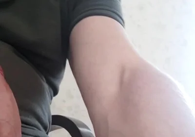 Playing with My Girthy Cock Bound in the Double Cock Ring Until Emptying My Big Balls From a Big Creamy Cum Load