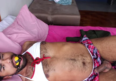 A Hot Guy in Lingerie in an Embarrassing Situation (set 5)