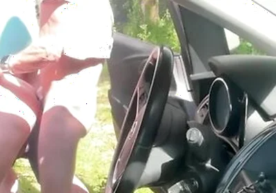 Three Guys In The Car Outdoors